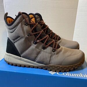 Columbia Fairbanks Omni-Heat Mens Waterproof Winter Boots Gray Size 14 New!